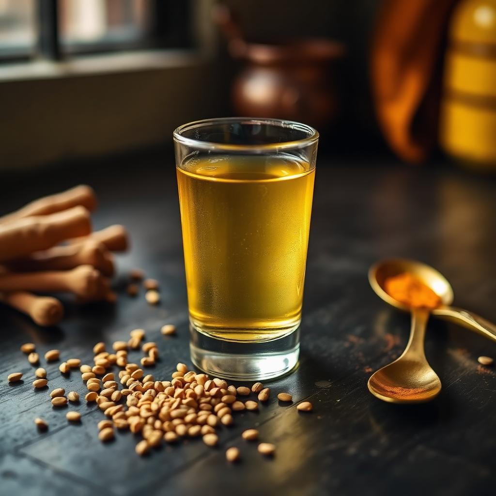 Fenugreek or Coriander Water — traditional South Indian Ayurvedic ritual