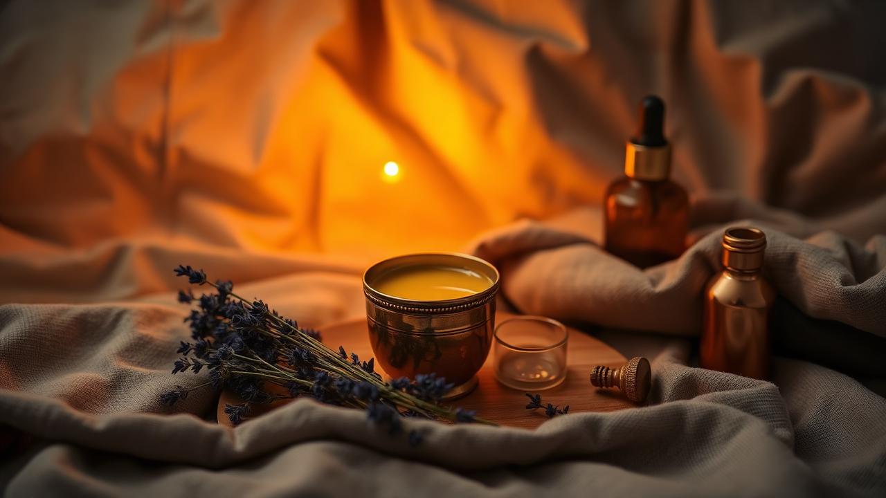 An Ayurvedic evening — warm milk, oil, and quiet light